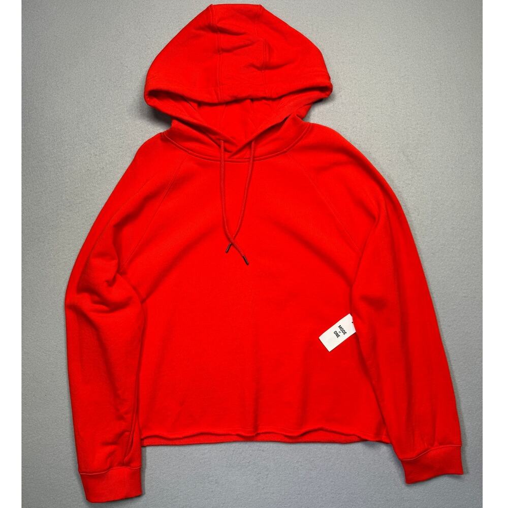 Mode of One Men's All Cotton French Terry Hoodie red medium $70